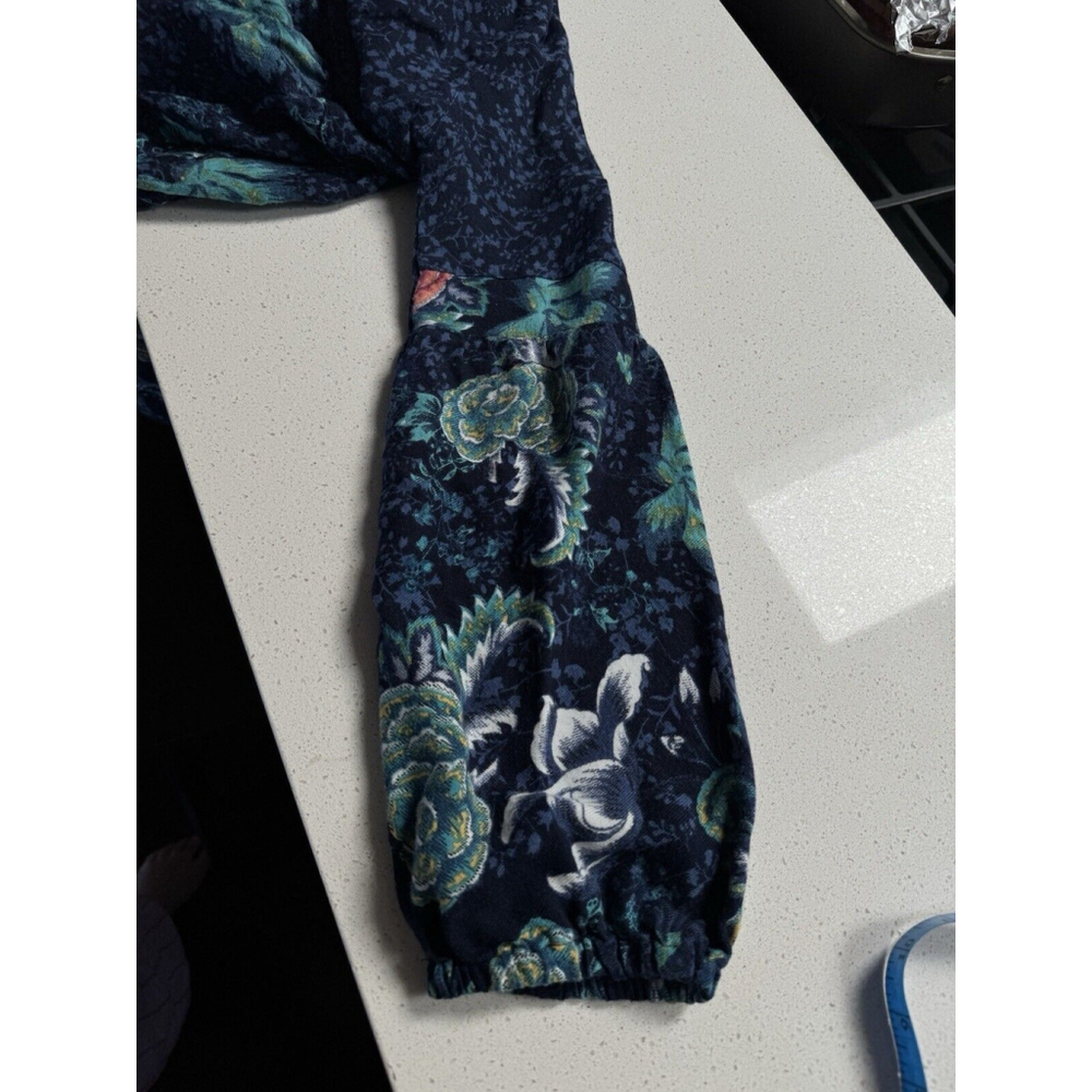SOLD NOT FOR SALE Billabong Navy Floral Boho Peasant Dress Junior M - Picture 5 of 16